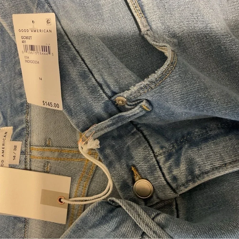 NWT Good‎ AmericanGOOD CLASSIC raw hem size 14 - Picture 8 of 14